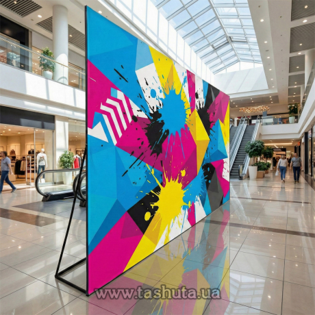 Бренд волл усиленный с двойным каркасом 2х4 м