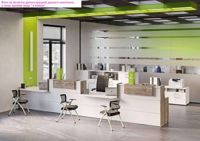 Modular Front Desk, Registration Desk, 360x110x74cm