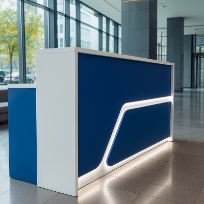 "Comfort" Reception Desk, Illuminated Office Desk, 120x110x75cm