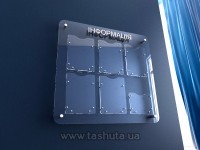 Acrylic Information Board with 6 Pockets 800x760mm
