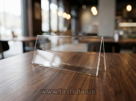 Пластиковые подставки для листовки 300х105 мм, двухсторонняя