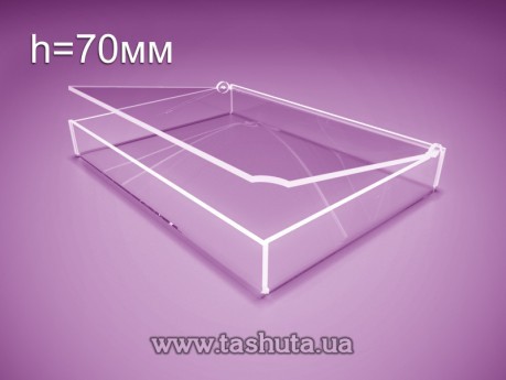 Pudełko, pojemnik z plexi z pokrywą 200x200x70 mm