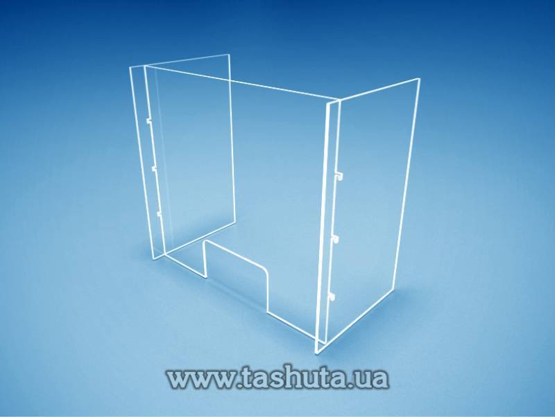 Acrylic Sales Staff Protection Screen 750x680mm