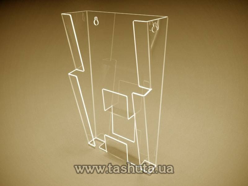 Wall-Mounted Plastic Pocket A5 (148x210) with 2 Compartments