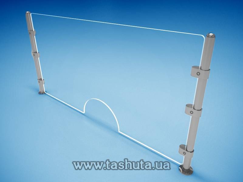Checkout Partition 1200x800mm for Banks, Petrol Stations, Pharmacies