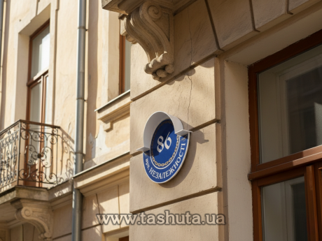 Табличка на будинок з козирком, 330х400 мм