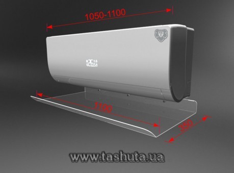 Ekran ochronny do klimatyzatora z akrylu, szerokość 1100mm (deflektor)