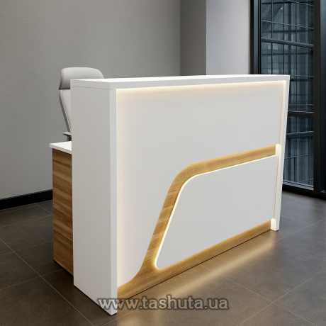 Ресепшн стойка &quot;Комфорт&quot;, офисная стойка с подсветкой, 120х110х75 cм