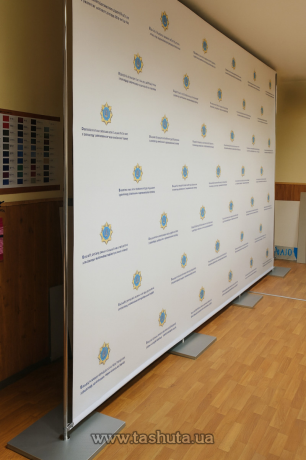 Прес-вол (банерна конструкція) 2,2х5 м, підсилені композитні ноги, кишені