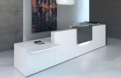 Modular Front Desk, Registration Desk, 180x110x74cm