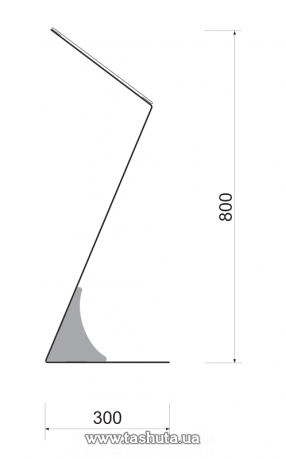 Акрилова підлогова стійка для А3 формату, Н=800 мм