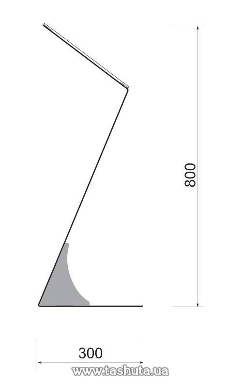 Acrylic Floor Stand for A4 Format, H=800mm