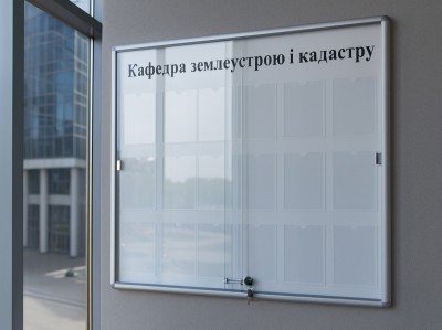 Закрытый (закрывающиеся) информационные стенд с замком, 420х600 мм