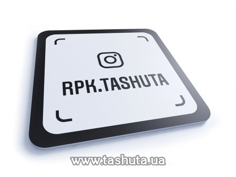 Wizytówka na Instagram z plastiku 350x350mm