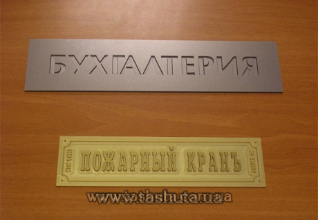 Табличка на двері з акрилу з гравіюванням, за кв.м