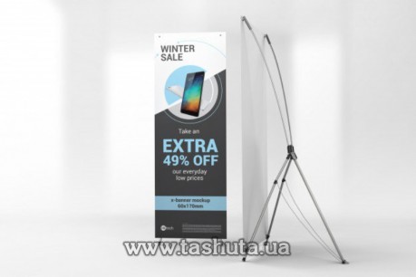 Мобільний стенд X-baner (павук) 600x1600 мм
