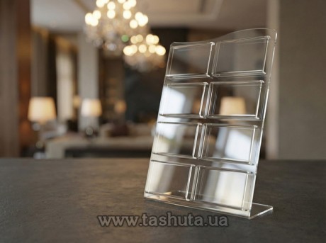 Podstawka na karty plastikowe 86x54 mm x 8 szt.