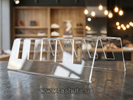 Прозрачная подставка для пяти тарелок 190х120х58 мм