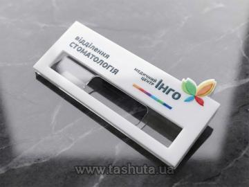 Shaped Acrylic Name Badge with Sticker, 70x30mm