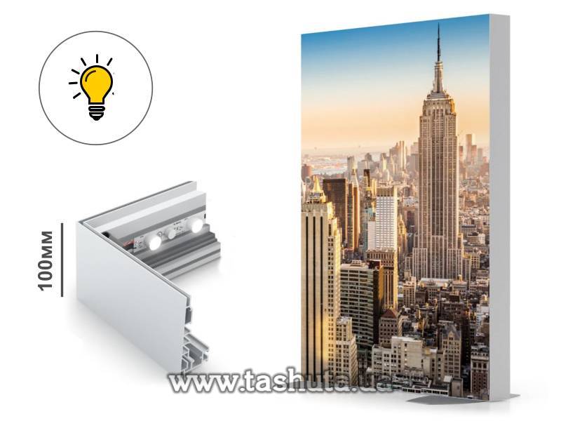 Fabric Light Box 80x120cm, 10cm Deep, SINGLE-SIDED