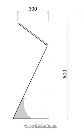 Акриловая напольная стойка для А4 формата, Н=800 мм, белая