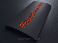 Szyld kaseton świetlny (lightbox) z kompozytu, półokrągły