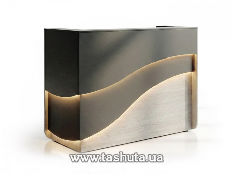 Ресепшн стойка "Ривьера", офисная стойка с подсветкой, 200х110х75 cм