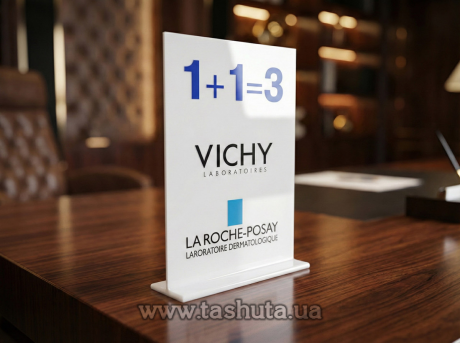 Наcтольная табличка акриловая, 100х180 мм