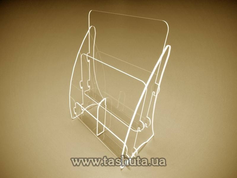Universal Tabletop Brochure Holder A4 (210x297) x 1, DL (99x210) x 2 Compartments