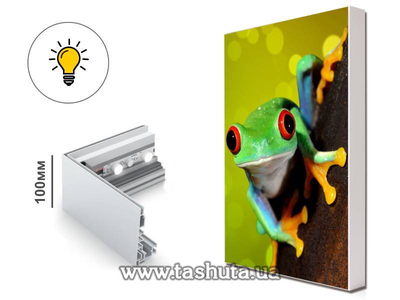 Edge-Lit Fabric Light Box 120x180cm, 10cm Deep