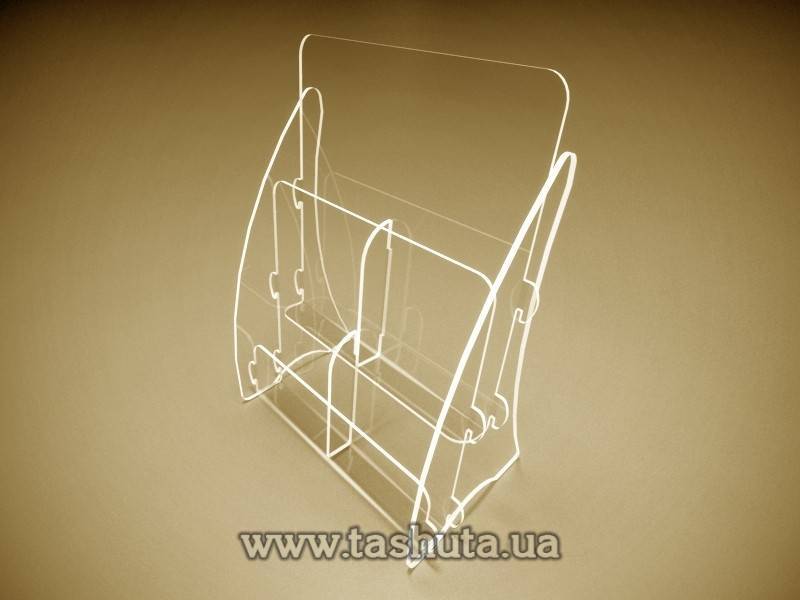 Universal Tabletop Brochure Holder DL (99x210) x 4 Compartments