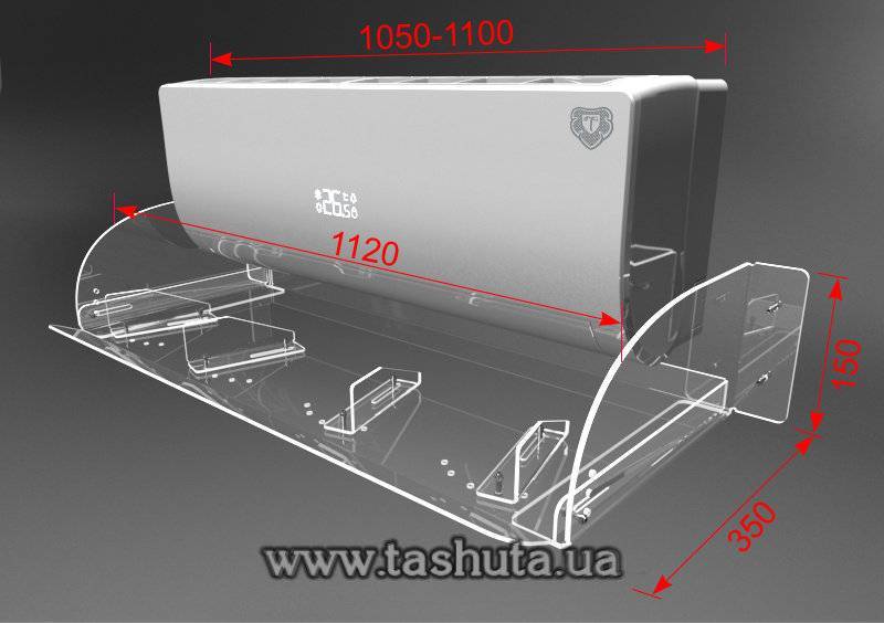 Air Conditioner Deflector 1100mm Wide with Airflow Adjustment