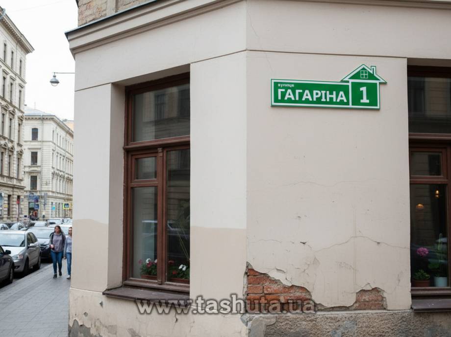 House-Shaped Outdoor Sign 500x195mm