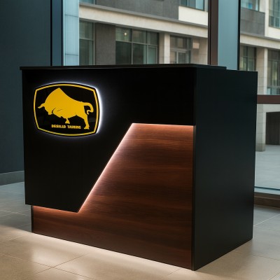 "Miami" Reception Desk, Illuminated Office Desk, 120x110x75cm