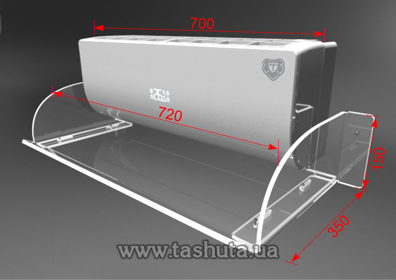 размеры дефлектора для кондиционера