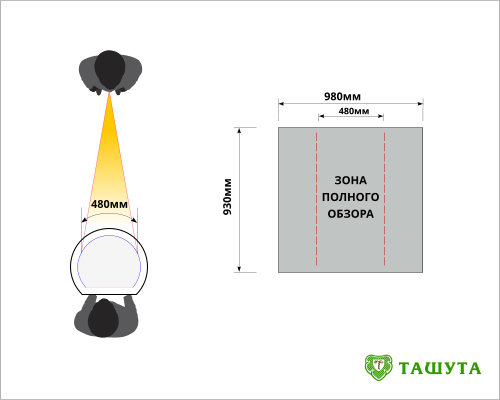 Видимая зона изображения на промостоле